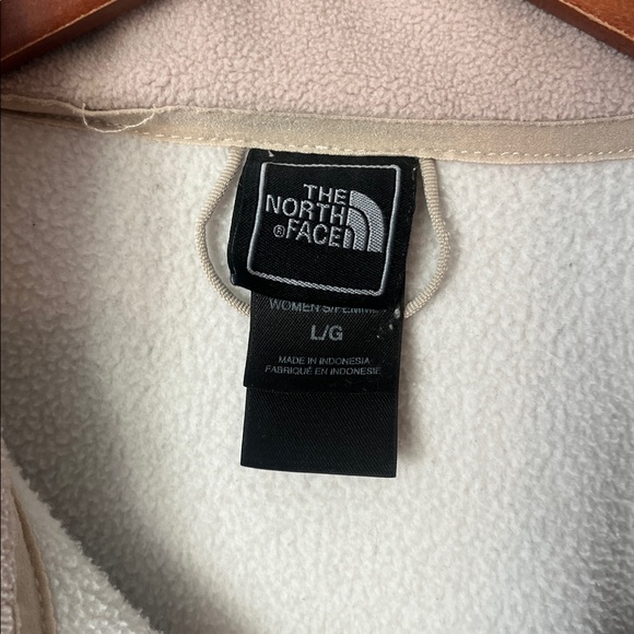 The North Face Tan and Cream Fleece Zip Up Jacket - Picture 3 of 4
